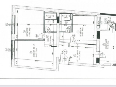 Spatiu 3 camere, 80 mp, ultrafinisat, prima inchiriere, Centru.